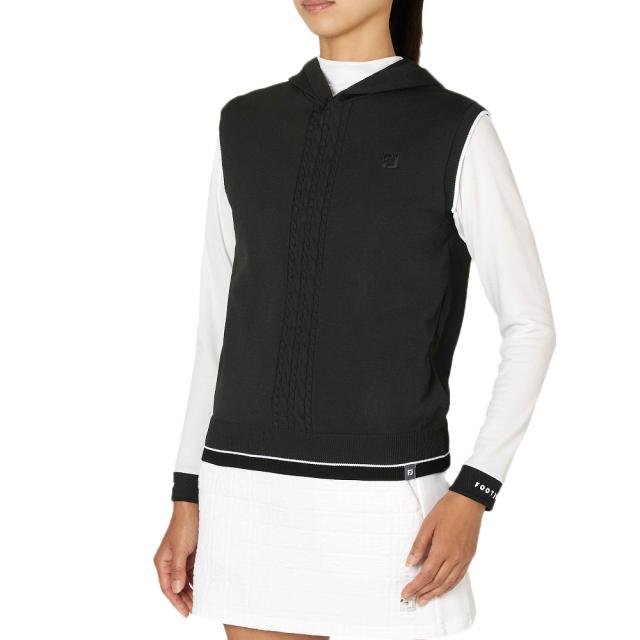 フットジョイ(FOOT JOY)ゴルフウェア アウター 軽量 ミニケーブルフーディーセーターベスト 32295(Lady’s) 7,762円