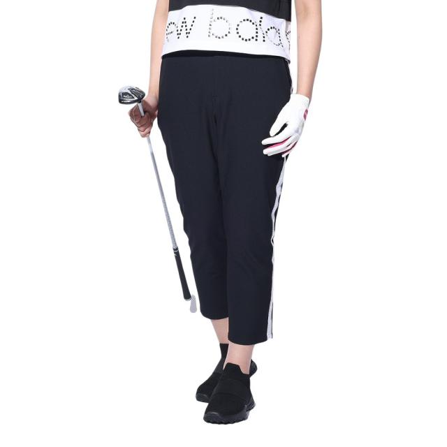 美品☆BANDEL GOLF☆2024ストレッチパンツ接触冷感速乾XXL黒グレー ゴルフウェア 冷感パンツ レディース ジョガーパンツ ゴルフ