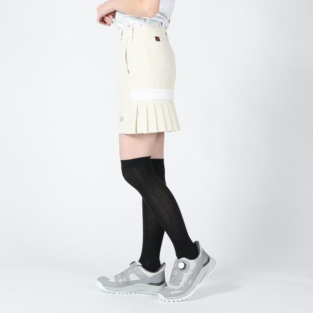新作 ニューバランスゴルフ ニットスカート プリーツ スカート ショート 白 ニューバランス(new balance)ゴルフウェア 吸汗 吸湿 速乾