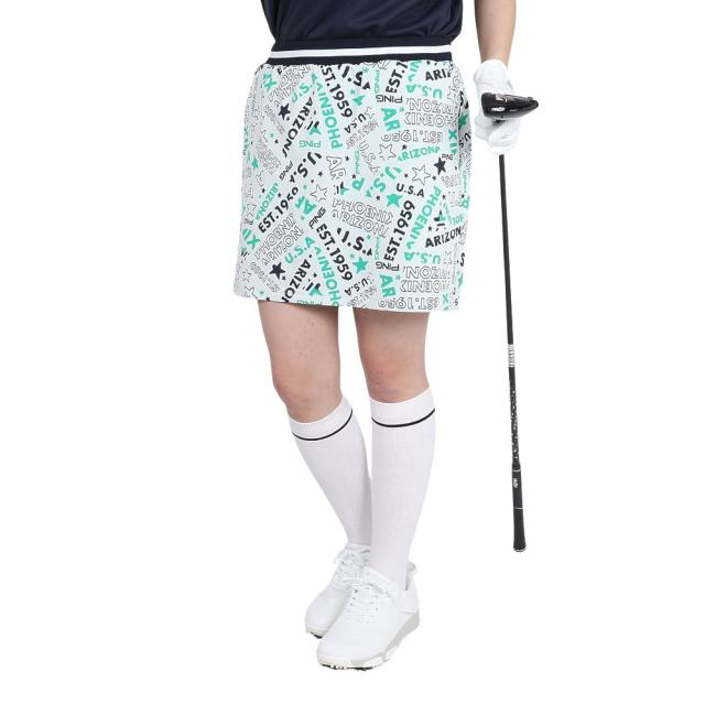 ピン(PING)ゴルフウェア コラージュ柄 ジャガードスカート 622-5134204-030(Lady’s)