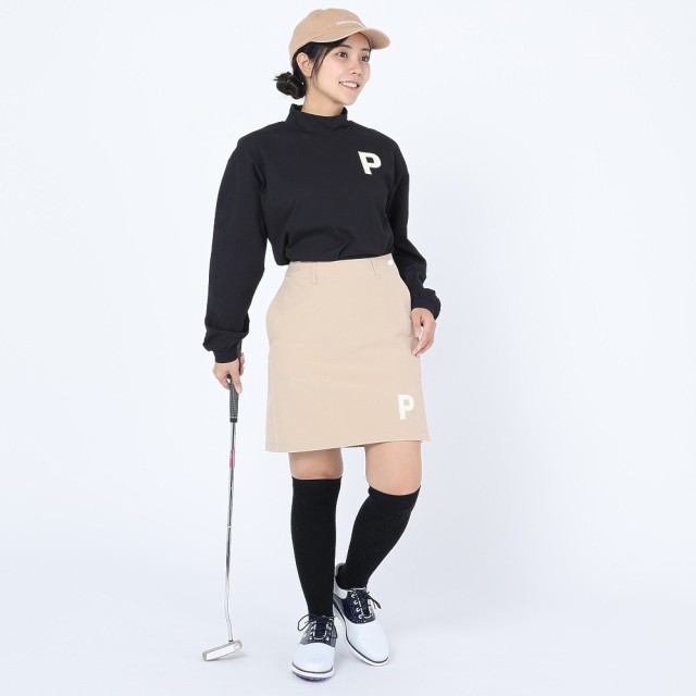 プーマ(PUMA)ゴルフウェア モックネックシャツ 秋冬モデル Pロゴ ミニ