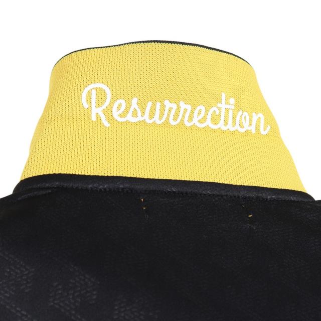【Sサイズ】レザレクション ゴルフウェア GMエンボスジップ 半袖ポロシャツ Resurrection レザレクション（Resurrection）（メンズ）ゴルフ