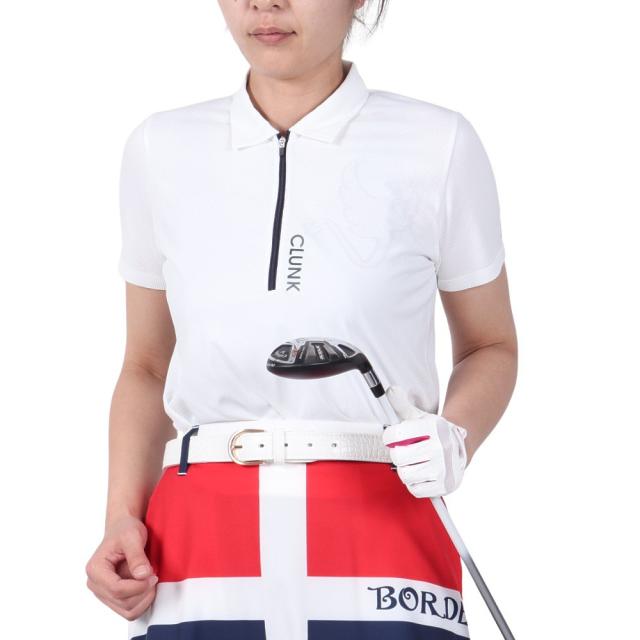 クランク(CLUNK)ゴルフウェア 接触冷感 半袖 成形ポロシャツ CL5PUG04 WHT(Lady’s)の通販は