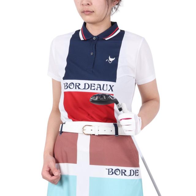 クランク(CLUNK)ゴルフウェア 吸汗速乾 消臭 ボックスプリント ポロシャツ CL5PUG59 WHT(Lady’s)の通販は 12,375円