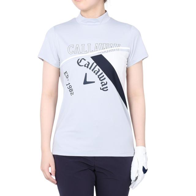 Callaway - Callaway プリントストレッチスムース 半袖モックネックシャツ キャロウェイ（CALLAWAY）（メンズ）ゴルフウェア 吸汗速乾