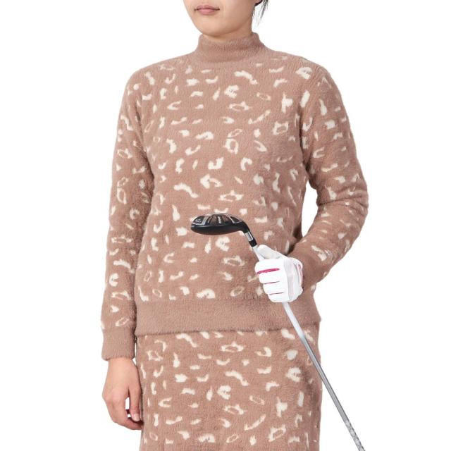 ROSASENゴルフウェア 防風 保温 A-Line ヒョウ柄 シャギー 長袖ニットセーター 048-12012-043(La…の通販は