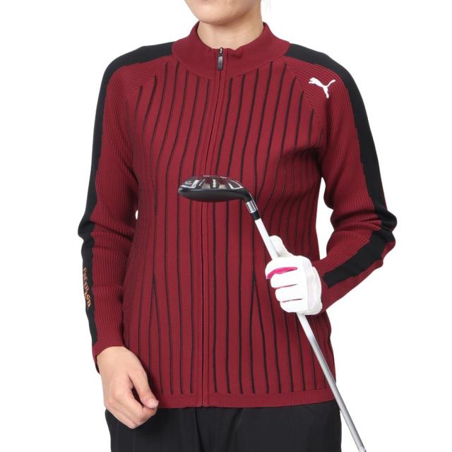 プーマ(PUMA)ゴルフウェア PF W パフォーマンスライン リブジップ ニットジャケット 630582-03(Lady’s)の通販は