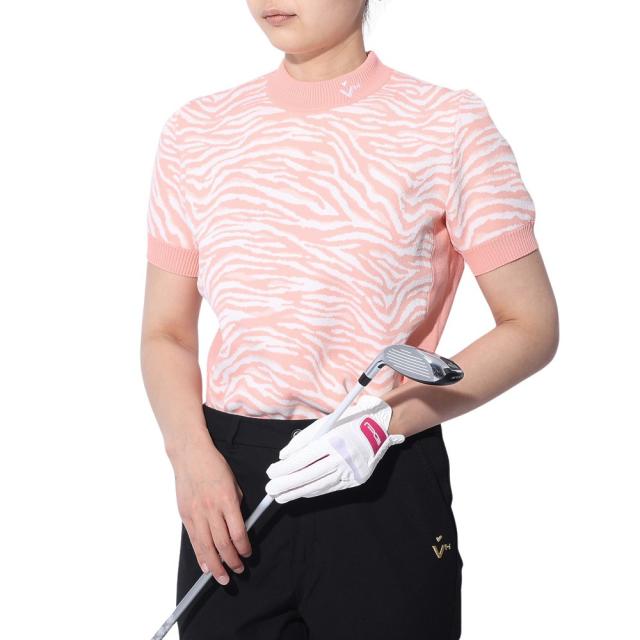 ビバハート(VIVA HEART)ゴルフウェア ゼブラ柄JQ 半袖ニット 012-11211-071(Lady’s)の通販は 10,780円