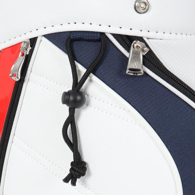 adidas アディダス ゴルフ キャディーバック9型【トリコロール】美品！