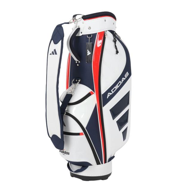 adidas アディダス ゴルフ キャディーバック9型【トリコロール】美品！