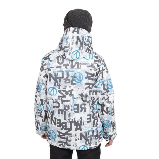 ARBN ホワイトカモフラージュ スノーボードウェア S ウィンタースポーツ