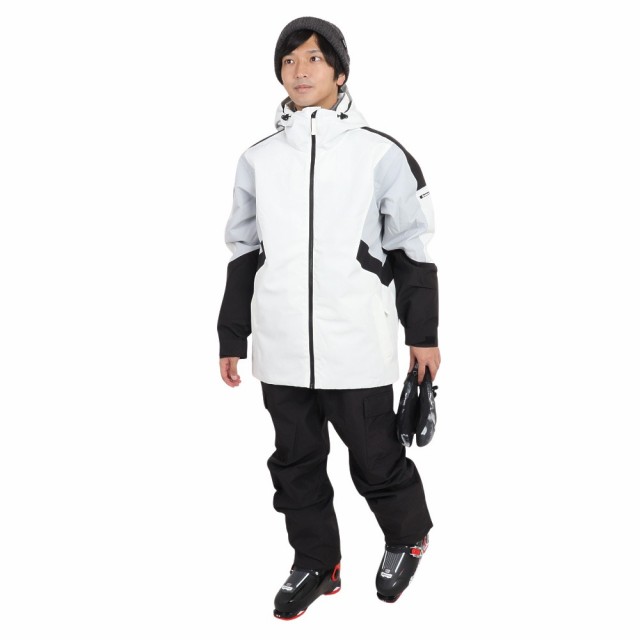 エアボーン(ARBN)スキーウェア 上下セット スーツ COLOR BLOCK AB43WW1526 WHT(Men’s)