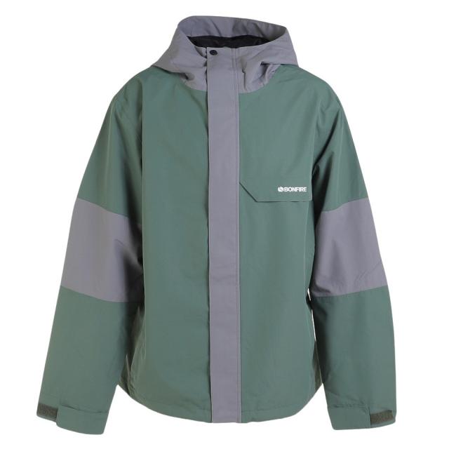 【美品】ボンファイア BONFIRE スノボジャケット スノボ XLメンズ 緑 ボンファイア（Bonfire）（メンズ）スノーボード ボードウェア