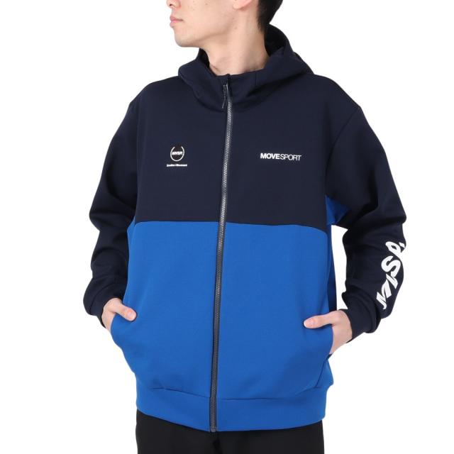 デサント(DESCENTE)ジャケット メンズ S.F.TECH スリーブロゴ フルジップフーディー DMMVJF20 BL …