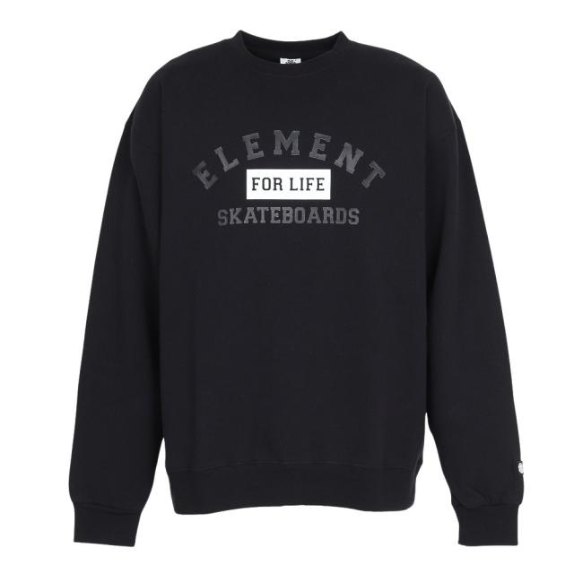 エレメント(ELEMENT)FOR LIFE CREW トレーナー BE022024 FBK(Men’s)