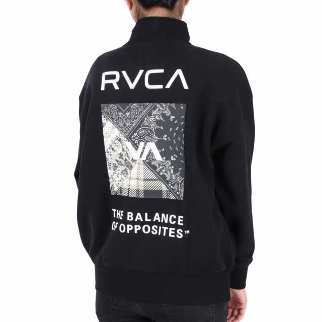 ルーカ(RVCA)BANDANA BOX LOGO HALF ZIP トレーナー BD044156 BLK