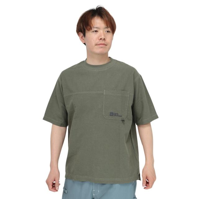 ジャックウルフスキン(JackWolfskin)温度調節機能 高通気 ヘンプウッドワーカー プルオーバー 5033891-45…