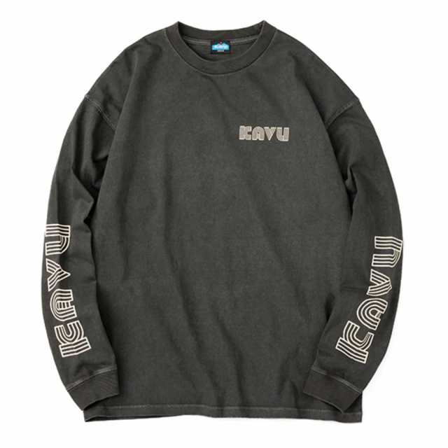 カブー(KAVU)ロングスリーブプリントTシャツ 19823014 ブラック(Men’s)の通販は
