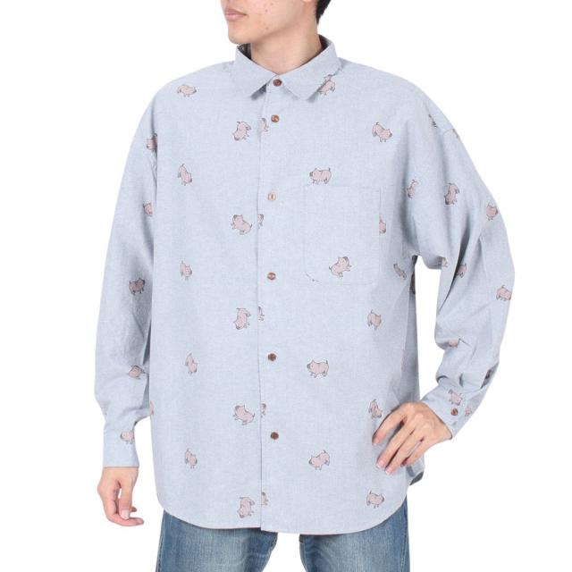 ゴースローキャラバン(GOSLOWCARAVAN)オックス 総柄プリント R/Gシャツ 330222 NAY(Men’s、La…の通販は 6,589円