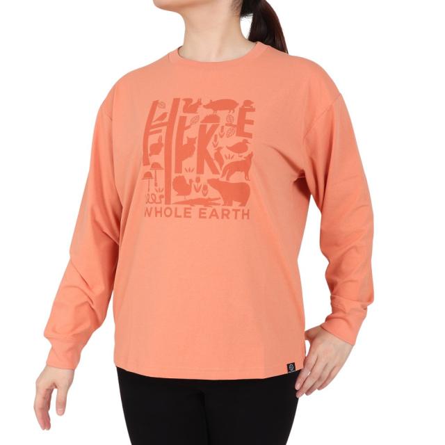 ホールアース(Whole Earth)ロンT プリント長袖Tシャツ hike WE2SDZ35 SMP(Lady’s)の通販は 5,190円