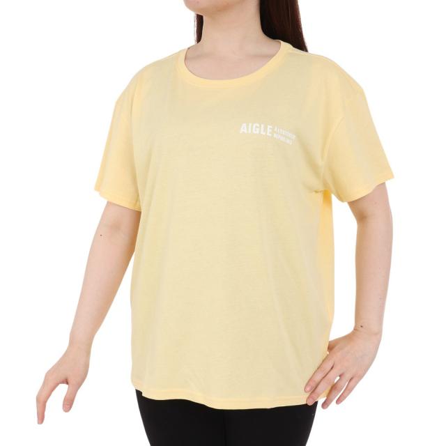 エーグル(AIGLE)クルーネック ロゴ 半袖Tシャツ ZTFAV75-003(Lady’s)