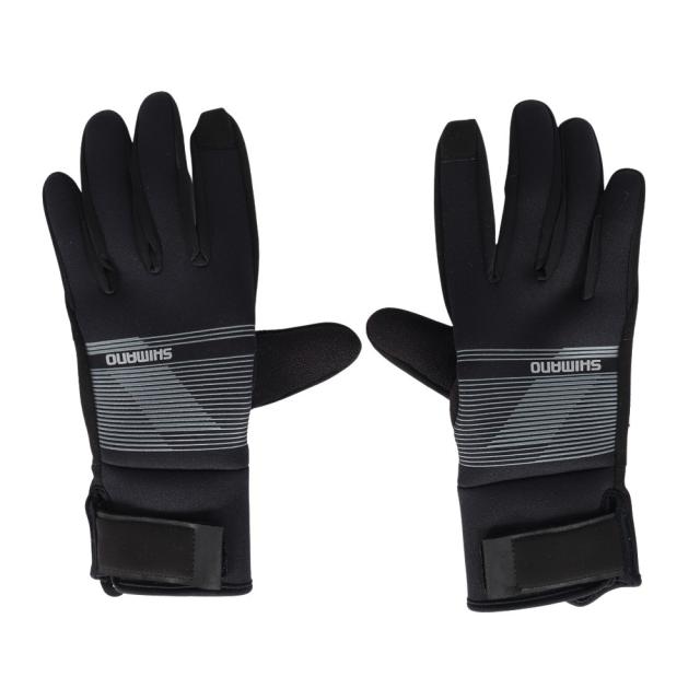 シマノ(SHIMANO)手袋 ウインドブレークサーマルグローブ Mグレイ ECWGLBWUS32MG03- ブラック グレー(…の通販は 5,022円