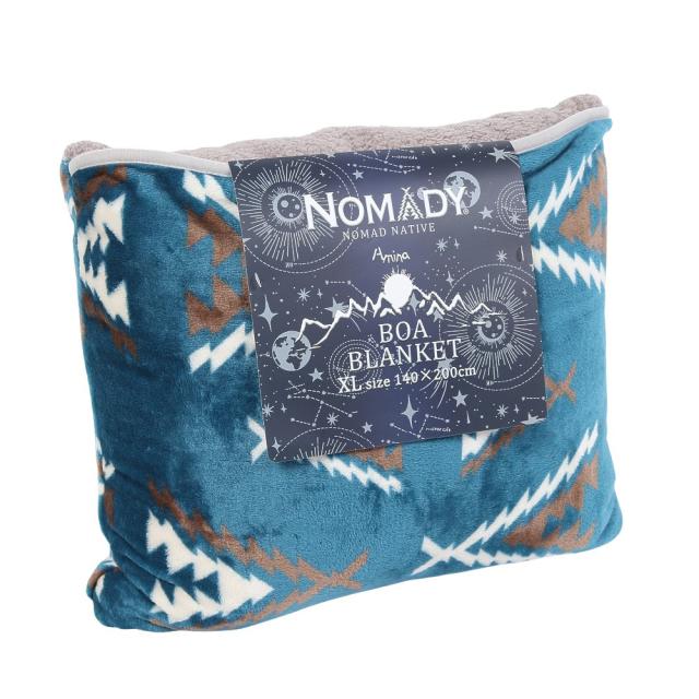 アミナ(amina)裏ボア NOMADY ブランケット XL シングルサイズ CCKP4303TQ BLUE 保温(Men’s…の通販は