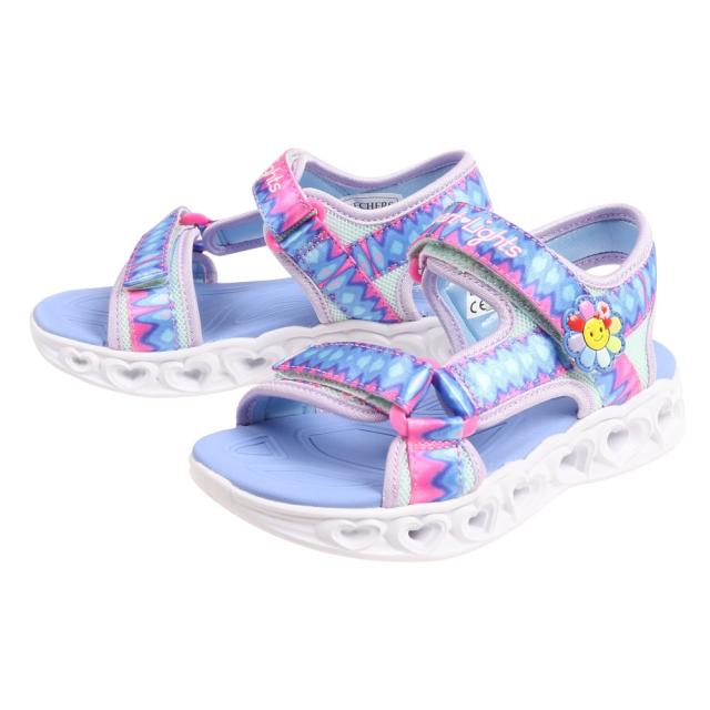 スケッチャーズ(SKECHERS)ジュニアスポーツサンダル ハート ライツ サンダル - ミス バイブラント ラベンダー 30…の通販は 6,490円