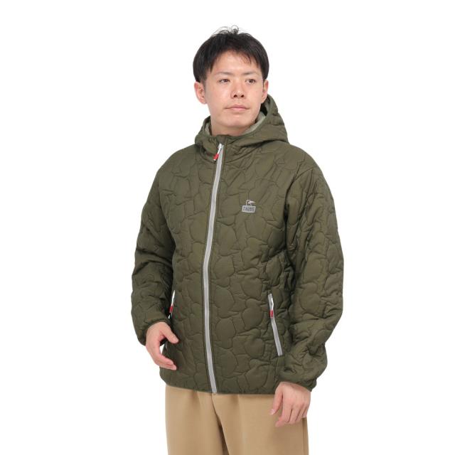 チャムス(CHUMS)アウター ブービーステッチ パテッド フーディ ジャケット CH04-1415-M032 オリーブ キル…