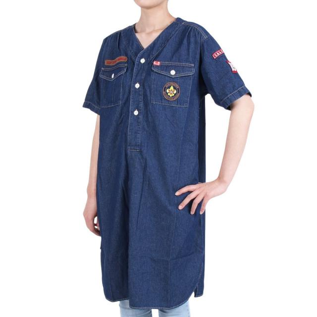 クリフメイヤー(KRIFF MAYER)ワンピース 半袖 ボーイスカウト シャツワンピ 2244004L-72:D/BLUE …の通販は 6,689円