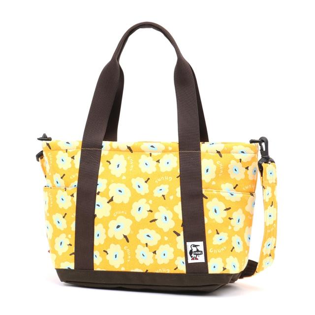 チャムス(CHUMS)オープントップ トートバッグ スウェットナイロン CH60-3606-Z289 イエロー 花柄 A4サイ…の通販は 5,863円