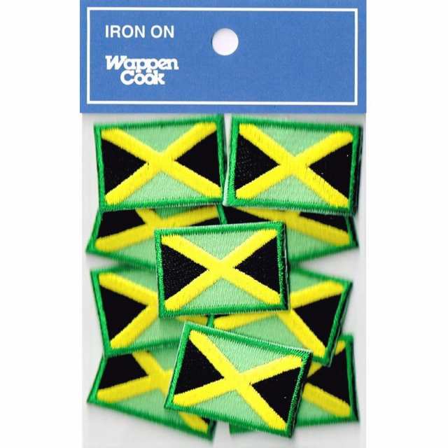 ジャマイカ国旗 ワッペン Ss 10枚セット アイロン接着 ワッペン エンブレム の通販はau Pay マーケット Wappencook