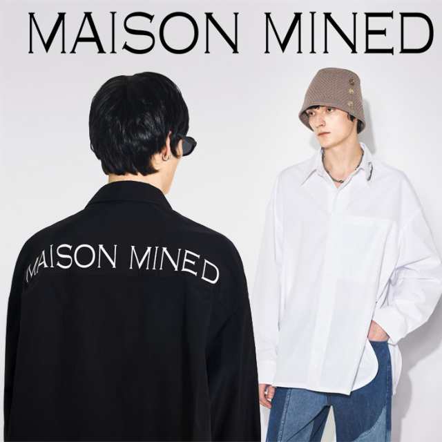 メゾンミネド シャツ MAISON MINED 正規販売店 BACK LOGO SHIRTS バッグ ロゴシャツ 全2色 FMQSCSA406M/7M 長袖 ウェアの通販は 12,439円