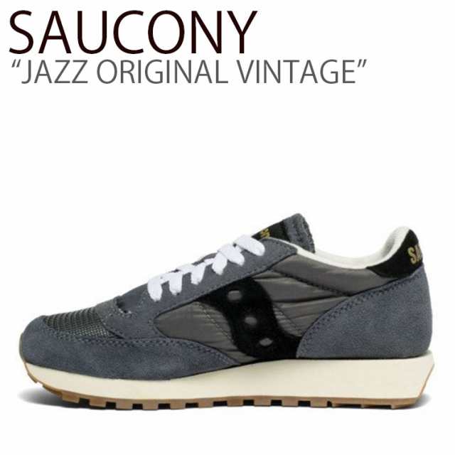 サッカニー スニーカー SAUCONY JAZZ ORIGINAL VINTAGE ジャズオリジナルヴィンテージ グレー ブラック S60368-97  シューズ｜au PAY マーケット