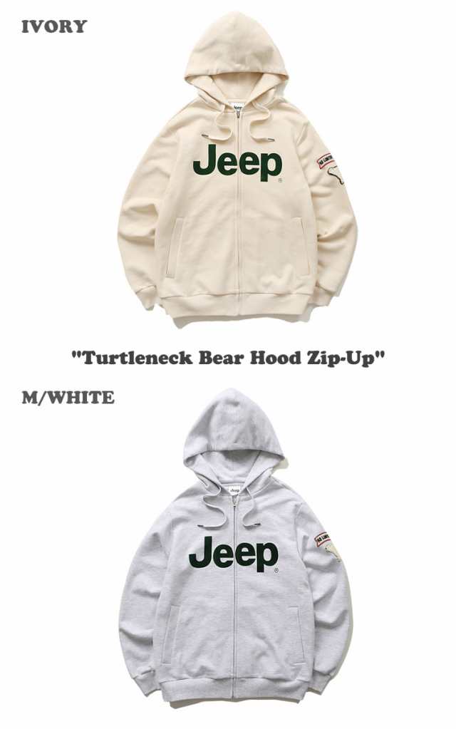 ジープ パーカー Jeep メンズ レディース Turtleneck Bear Hood Zip-Up 