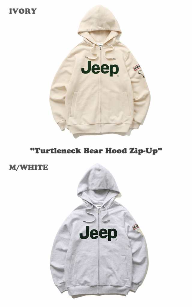 ジープ パーカー Jeep メンズ レディース Turtleneck Bear Hood Zip-Up