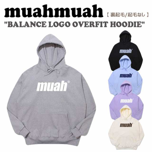 ムアムア パーカー muahmuah ムーアムーア BALANCE LOGO OVERFIT