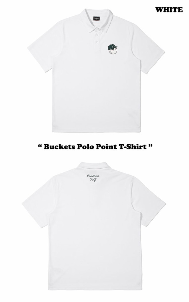 マルボンゴルフ MALBON GOLF Buckets Polo Point T-Shirt バケッツ