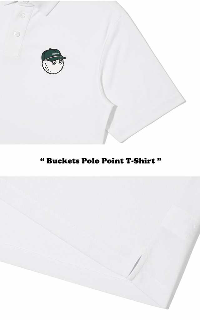 マルボンゴルフ MALBON GOLF Buckets Polo Point T-Shirt バケッツ