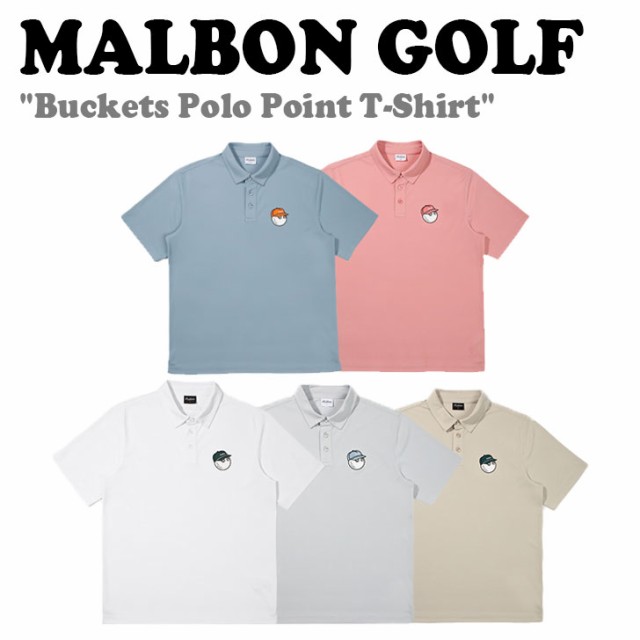 マルボンゴルフ MALBON GOLF Buckets Polo Point T-Shirt バケッツ