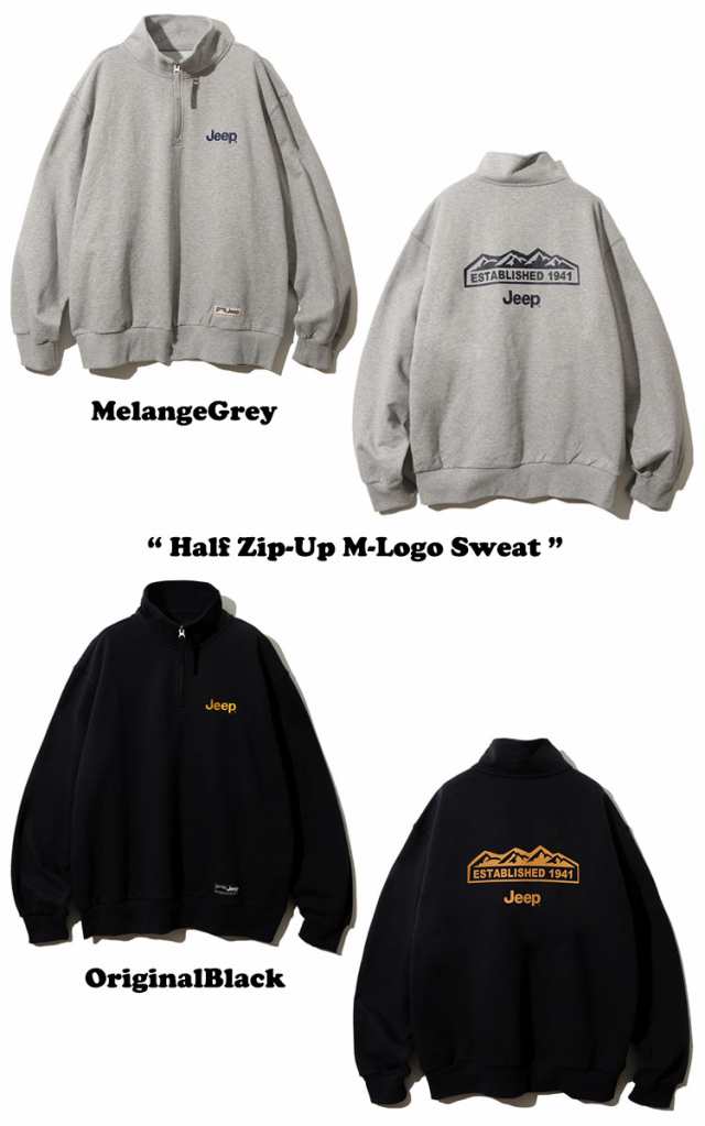 ジープ トレーナー Jeep Half Zip-Up M-Logo Sweat ハーフジップアップ