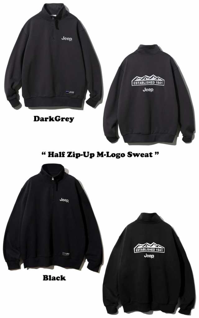 ジープ トレーナー Jeep Half Zip-Up M-Logo Sweat ハーフジップアップ