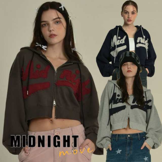 ミッドナイトムーブ 正規販売店 パーカー MIDNIGHT MOVE damage hood