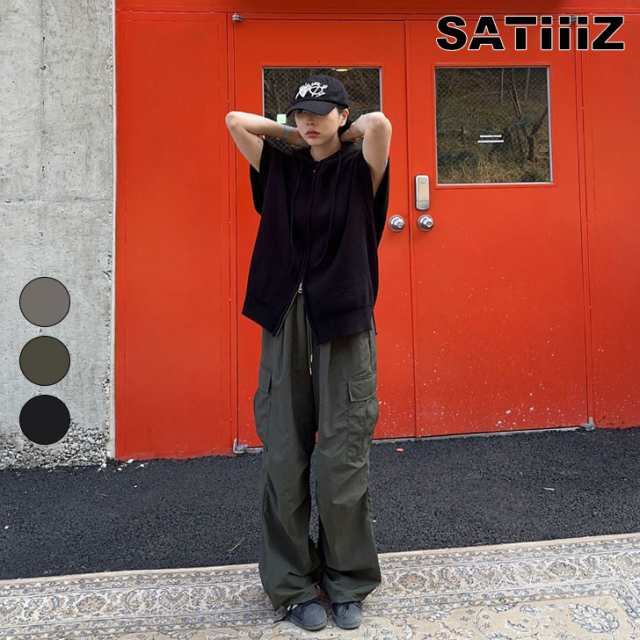 サティーズ パンツ SATIIIZ 正規販売店 Nion Nylon Pintuck Cargo