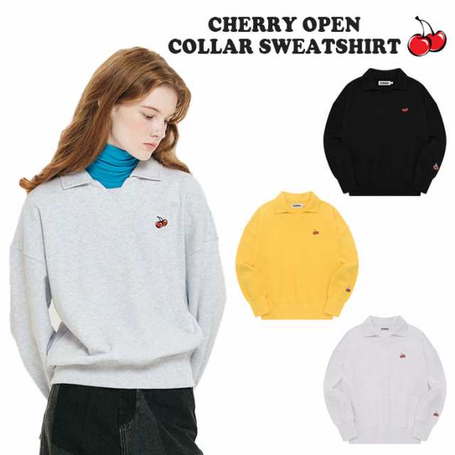 キルシー トレーナー KIRSH 正規販売店 CHERRY OPEN COLLAR SWEATSHIRT