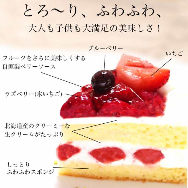 誕生日ケーキ 宅配 通販 おしゃれ 送料無料 人気 インスタ映え 美味しい 手作り 大人 旦那 子供 孫 冷凍 苺 【ホワイトベリー5号 4-6人前の通販はau  PAY マーケット - パティスリー天使のおくりもの