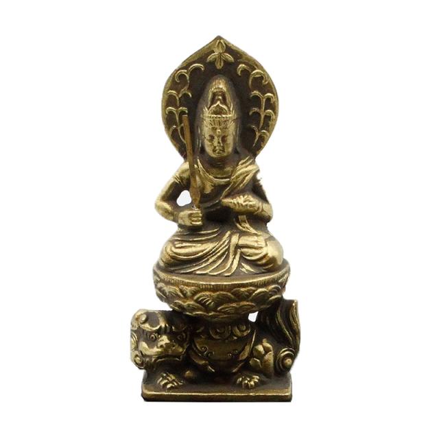 古美金調 文殊菩薩像 像(金属製) 仏像祈念セット 最高級 白檀香 (50個