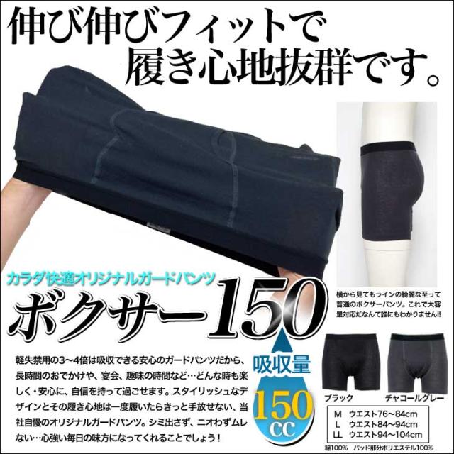 尿もれパンツ 失禁パンツ 4枚入 送料無料 男性用 メンズ 介護下着