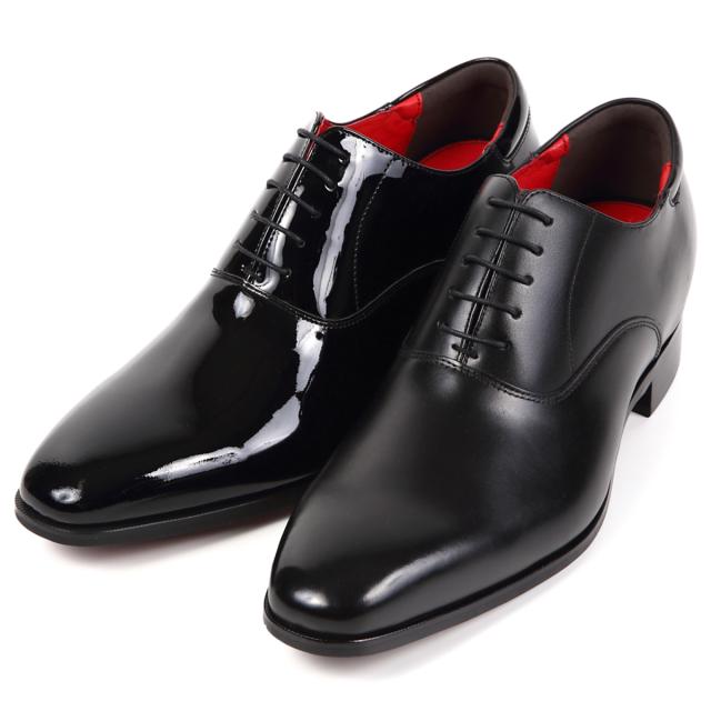 シークレットビジネスシューズ 6cmUP 本革 日本製 マドラスシューズ 内羽根 23.0cm〜 冠婚葬祭 フォーマル モデーロ modello dm7501-g