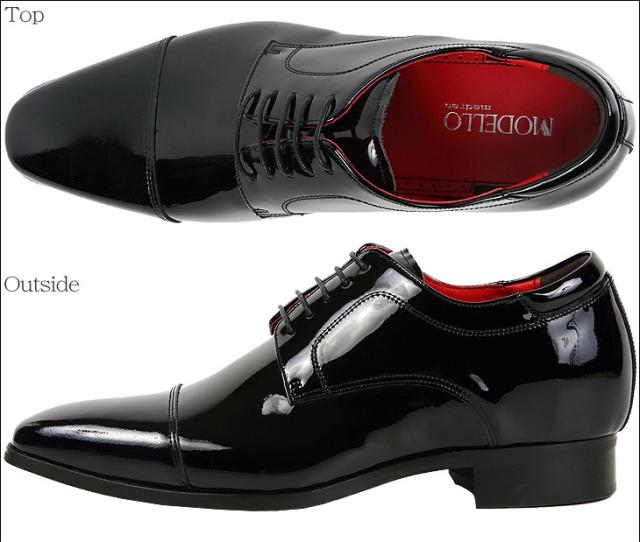 シークレットビジネスシューズ 6cmUP 本革 日本製 マドラスシューズ 外羽根 23.0cm〜 フォーマル モデーロ modello dm7502-g